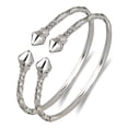 thumbnail image 1 of Better Jewelry Cone Ends .925 Sterling Silver West Indian Bangles 47.7 Grams (Pair) (MADE IN USA) (3mm), 1 of 3