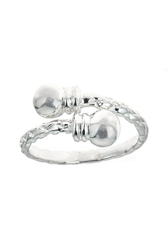 Double Halo Ends .925 Sterling Silver West Indian Style Ring