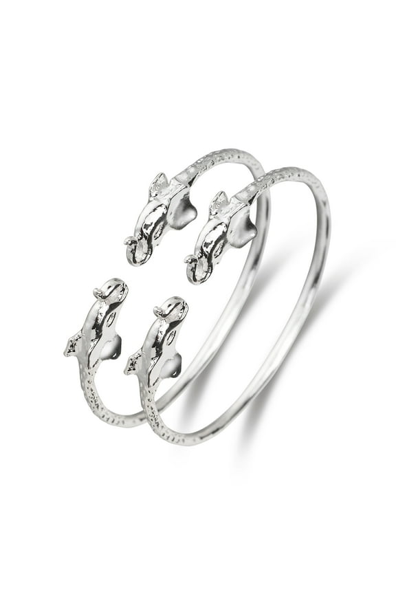 Elephant .925 Sterling Silver West Indian Baby Bangles (1 pair)