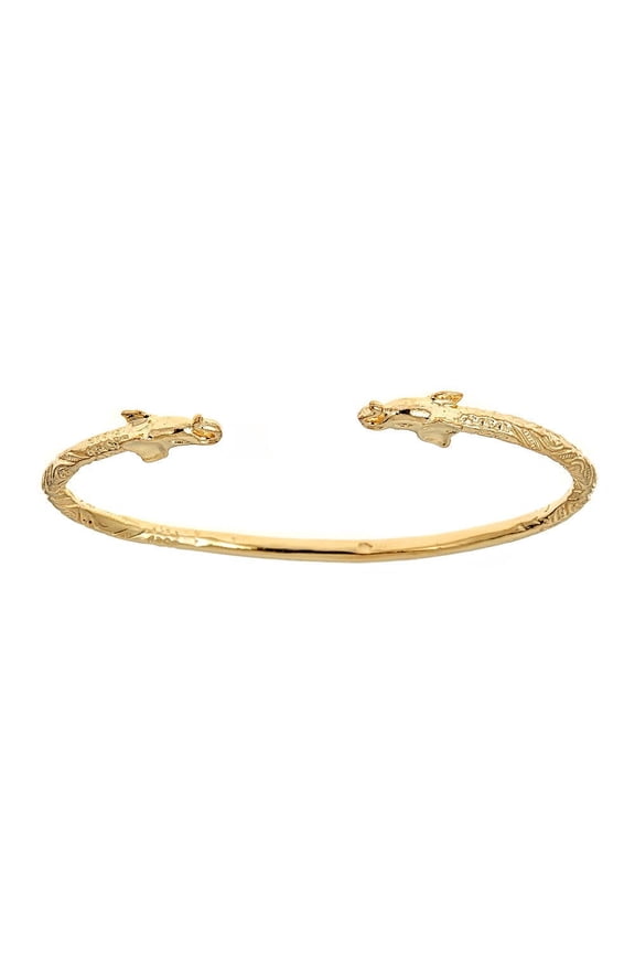 Elephant .925 Sterling Silver West Indian Bangle, 1 piece