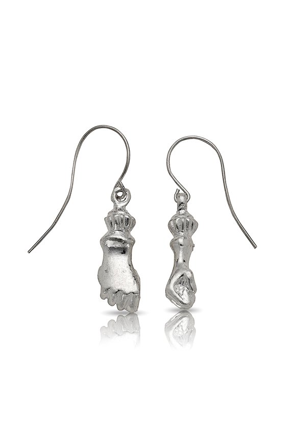Fist Earrings .925 Sterling Silver