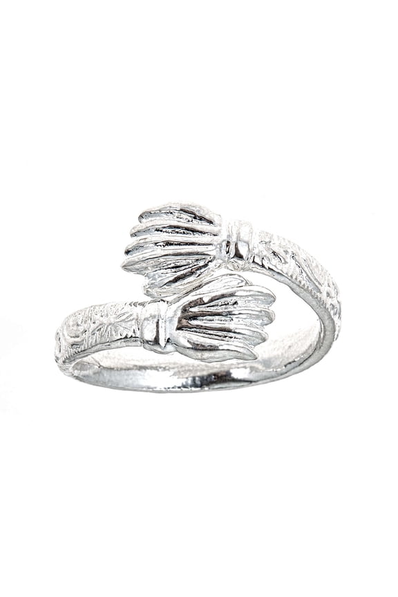 Flat Fist Ends .925 Sterling Silver West Indian Style Ring