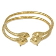 thumbnail image 1 of Better Jewelry Large Panther Heads .925 Sterling Silver West Indian Bangles, 1 pair, 1 of 4