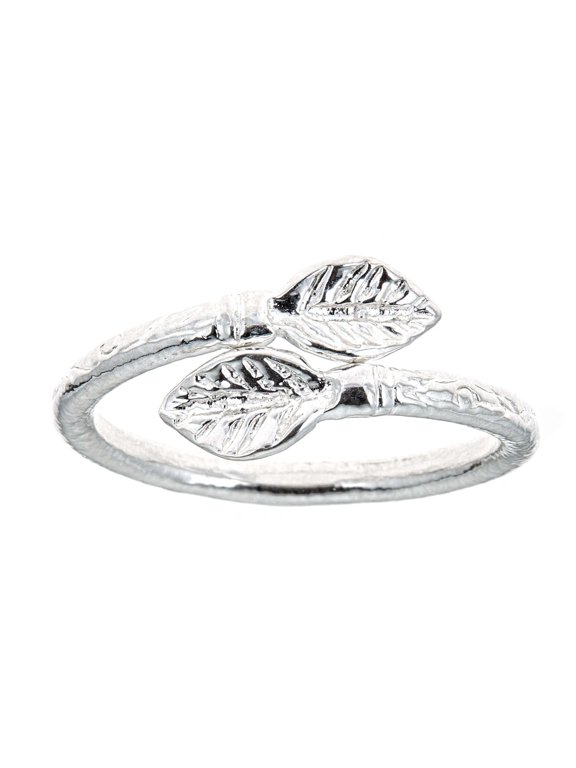 Leaf Ends .925 Sterling Silver West Indian Style Ring