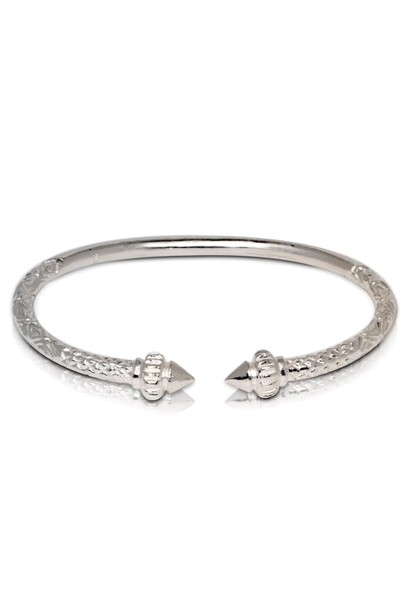 NEW Solid .925 Sterling Silver Taj Mahal Bangle (Made in USA)