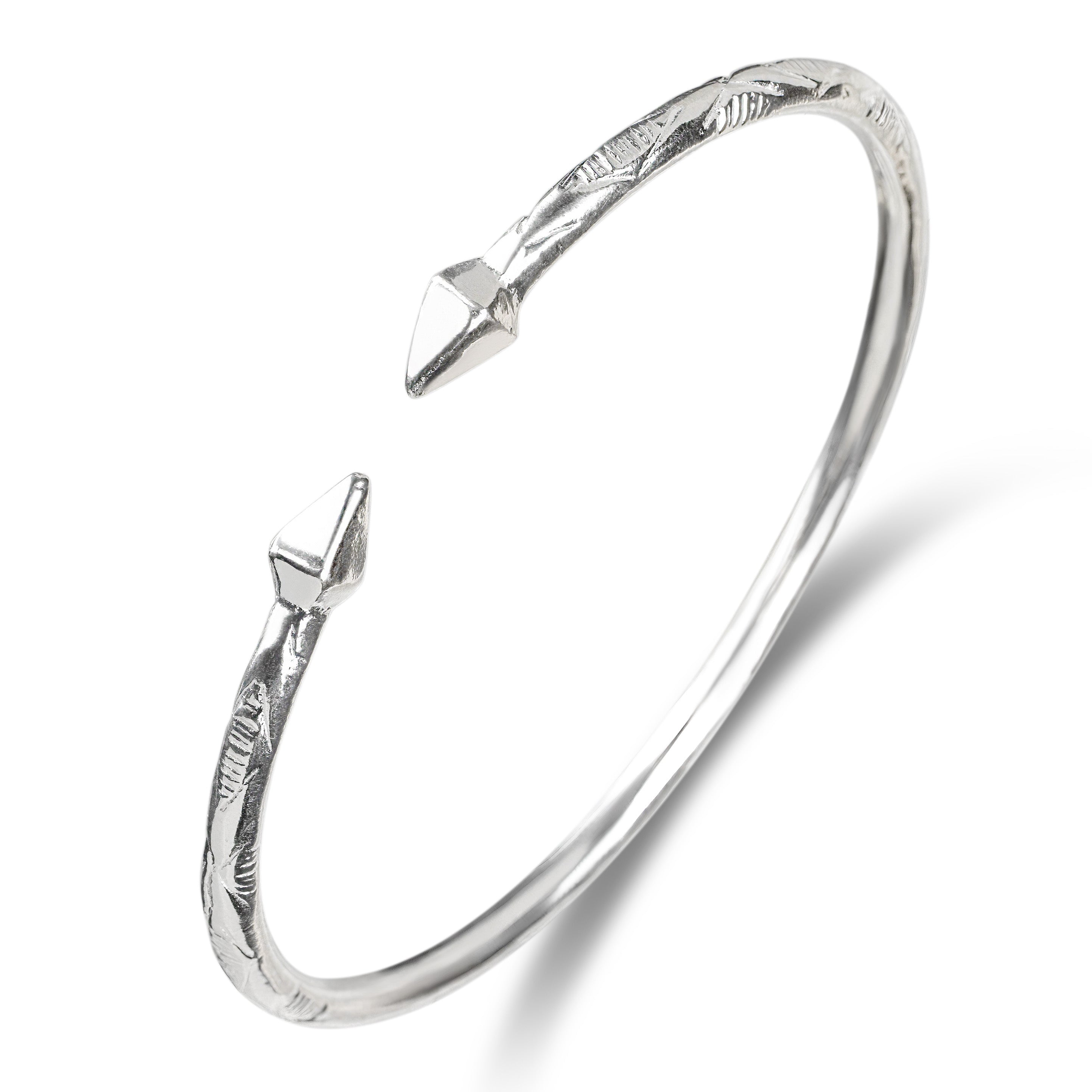 Solid .925 Sterling Silver offers Ocean Bangle (Made in USA)