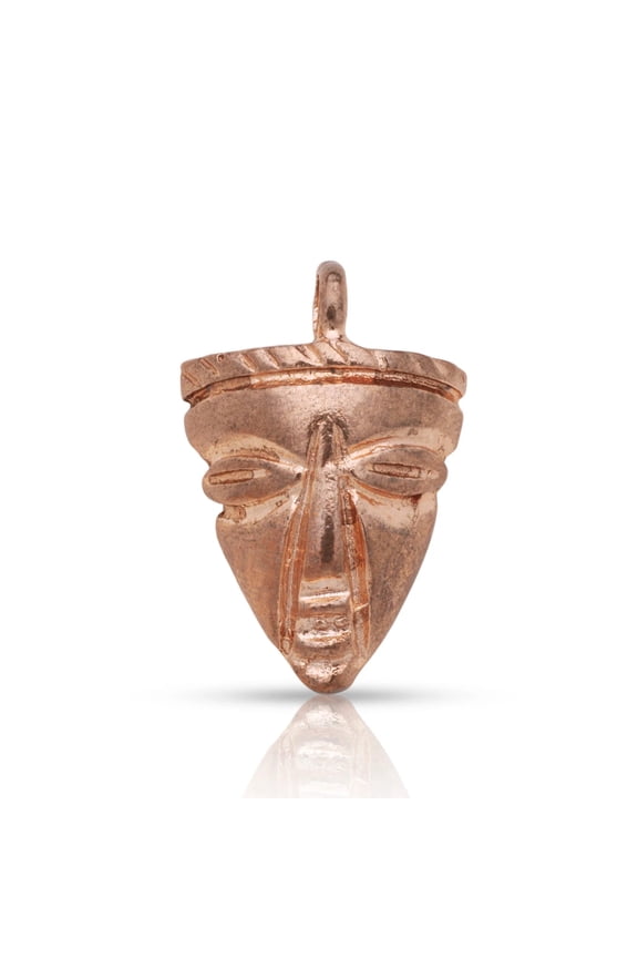 Real Copper African Mask Pendant