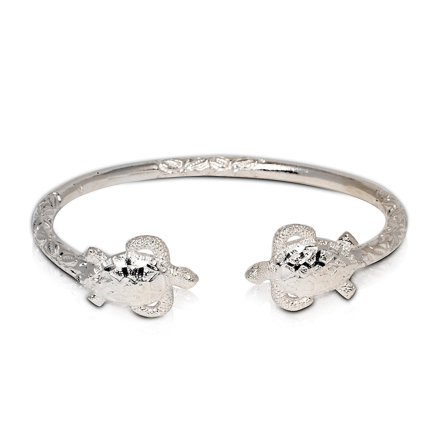 Turtle Bangle Better Jewelry Solid .925 Sterling Silver Sea Turtle Bangle (Made in ...