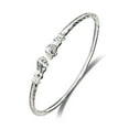 thumbnail image 1 of Better Jewelry Solid .925 Sterling Silver West Indian Fist Bangle, 1 piece, 1 of 5