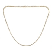 Better Jewelry Sterling Silver .925 Iced Out Chain with 3 mm Prong CZ Stones - Gold Plated