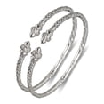 thumbnail image 1 of Better Jewelry Taj Mahal Ends .925 Sterling Silver West Indian Bangles (PAIR), 1 of 3