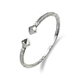 thumbnail image 1 of Better Jewelry Thick Pyramid Ends .925 Sterling Silver West Indian Bangle (1 piece), 1 of 5