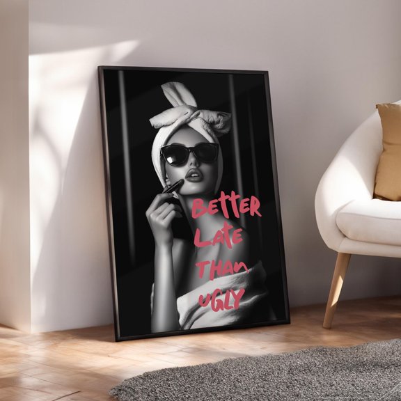 Better Late Than Wall Art Altered Art Print Trendy Magazine Style Maximalist Home Decor Unframed Paper Print