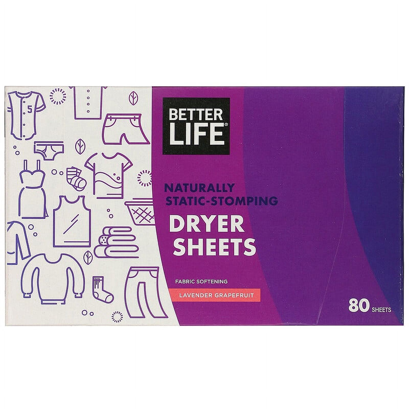 Better Life, Naturally StaticStomping Dryer Sheets, Lavender