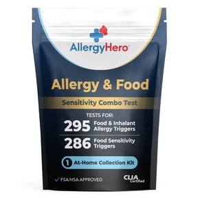 AllergyHero Comprehensive Allergy & Food Sensitivity Combo Test Kit 581 Food & Environmental Sensitivity Items At Home Testing for Adults & Kids
