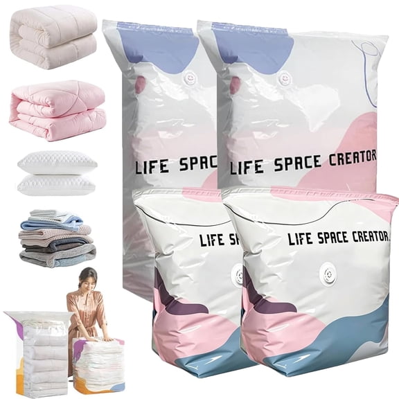 Better Life Space Bags, No Pump Compression Bags for Home
