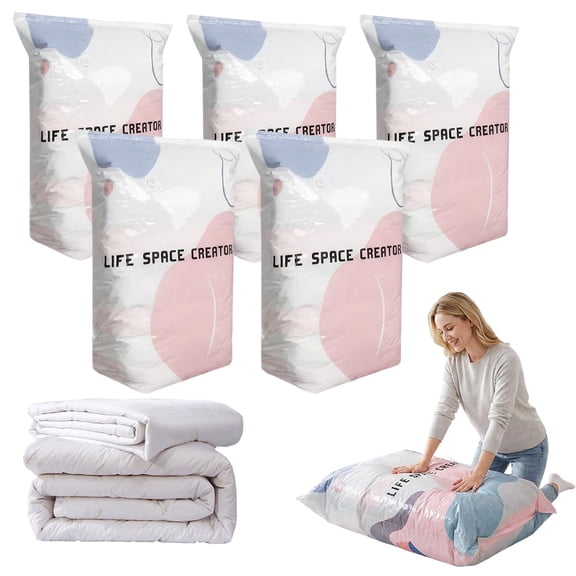 Better Life Space Bags, No Pump Vacuum Storage Bags for Clothes