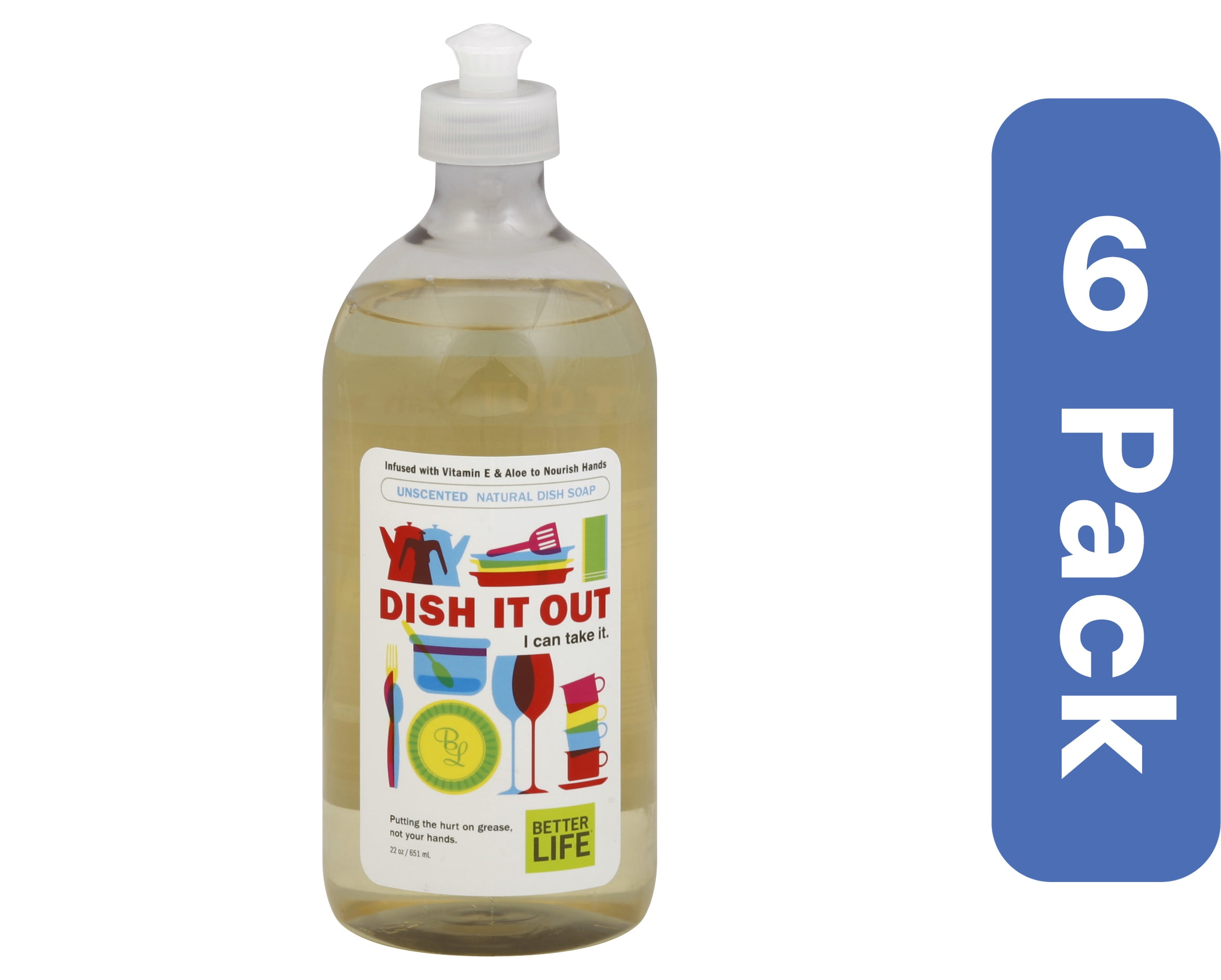 Better Life Unscented Dish Soap 22 oz (Pack Of 6) - Walmart.com