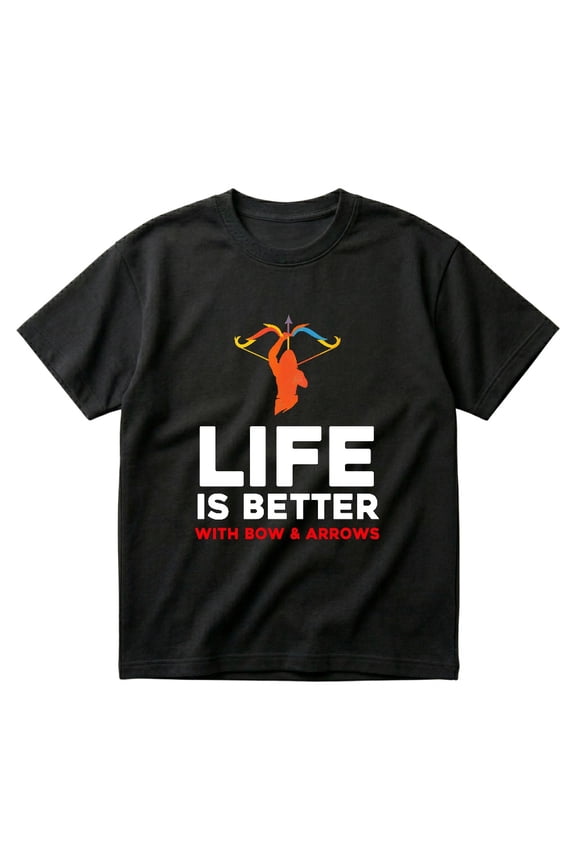 Better Life With Bow Arrows Archery Bowman Archer Gift T-Shirts