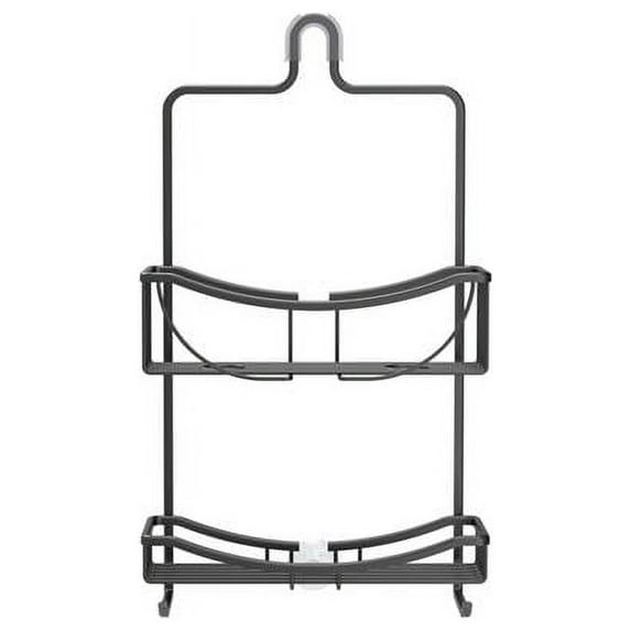 Better Living 13635 Venus 2 Tier Shower Caddy, Black Aluminum