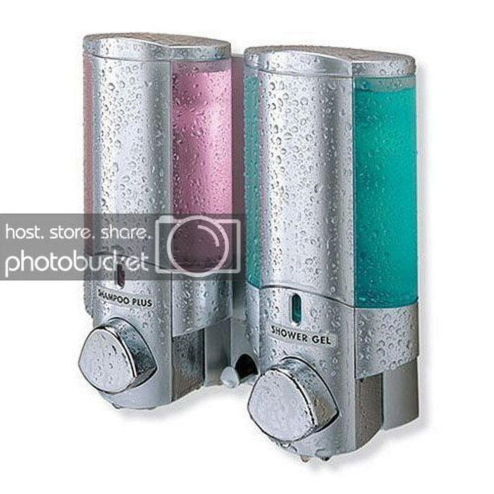 AVIVA Satin Silver Dual Chamber Wall-Mounted Dispenser