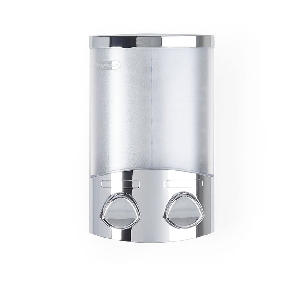 Chrome Dual Chamber Wall-Mounted Soap and Shower Dispenser