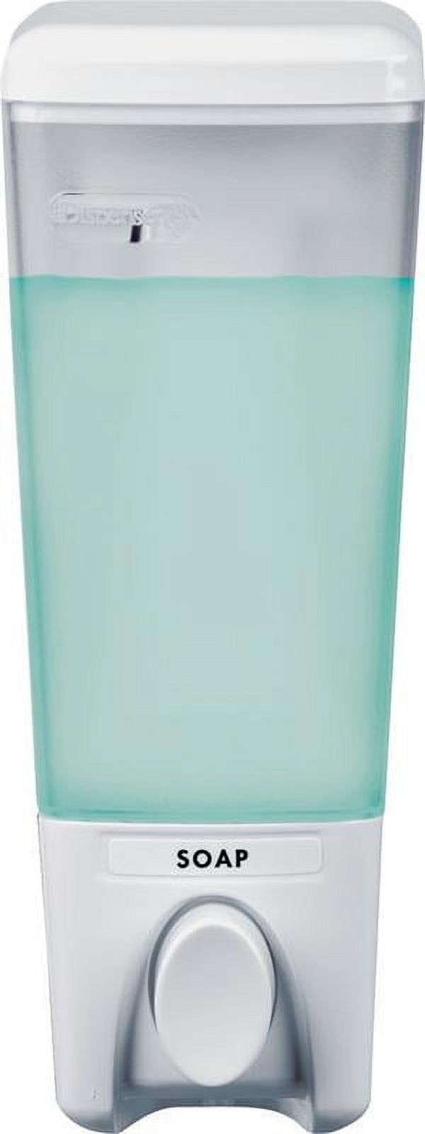 Clear and White Acrylic Lotion/Soap Dispenser, 8.1 in.