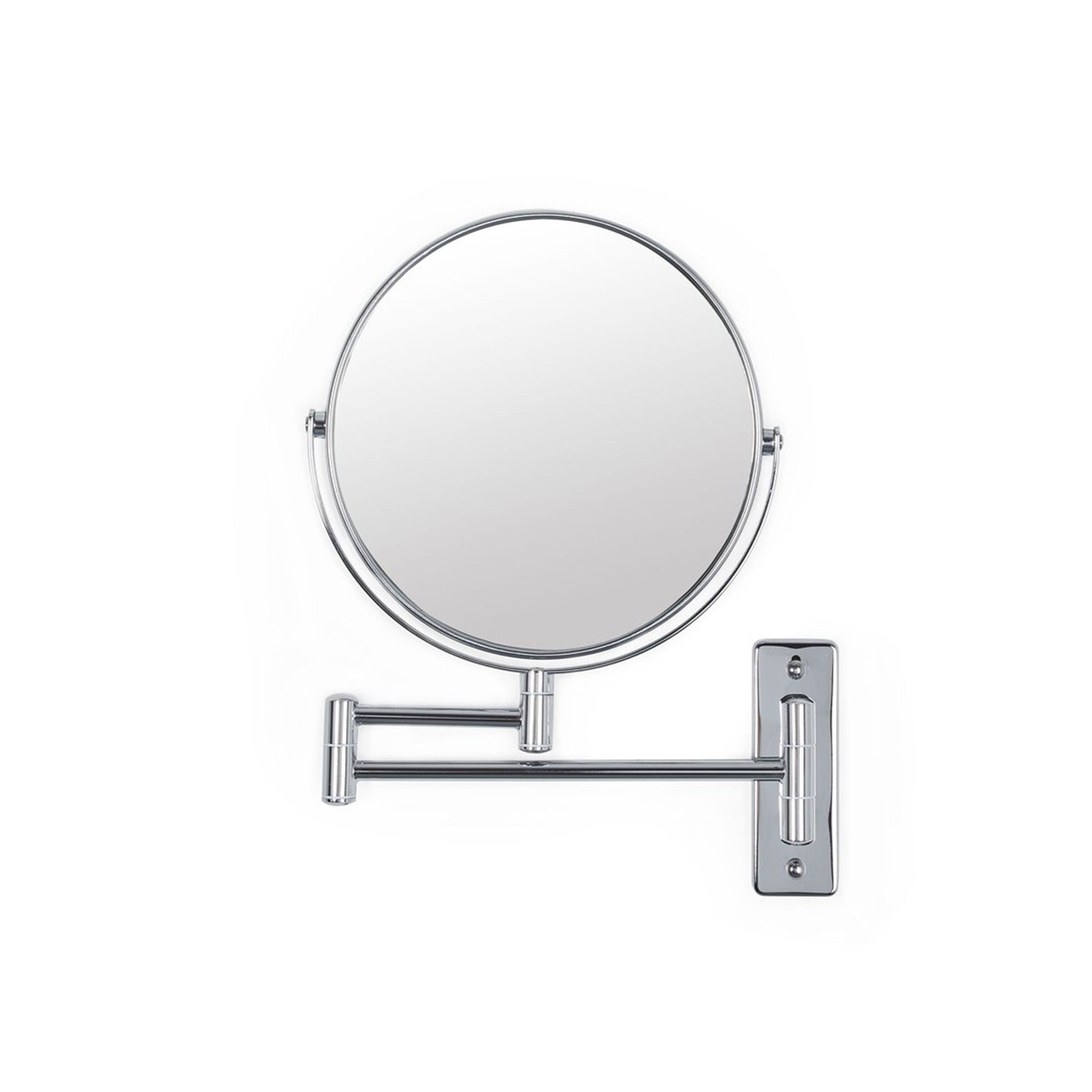 8" Chrome Steel Wall Mounted Double Sided Vanity Mirror