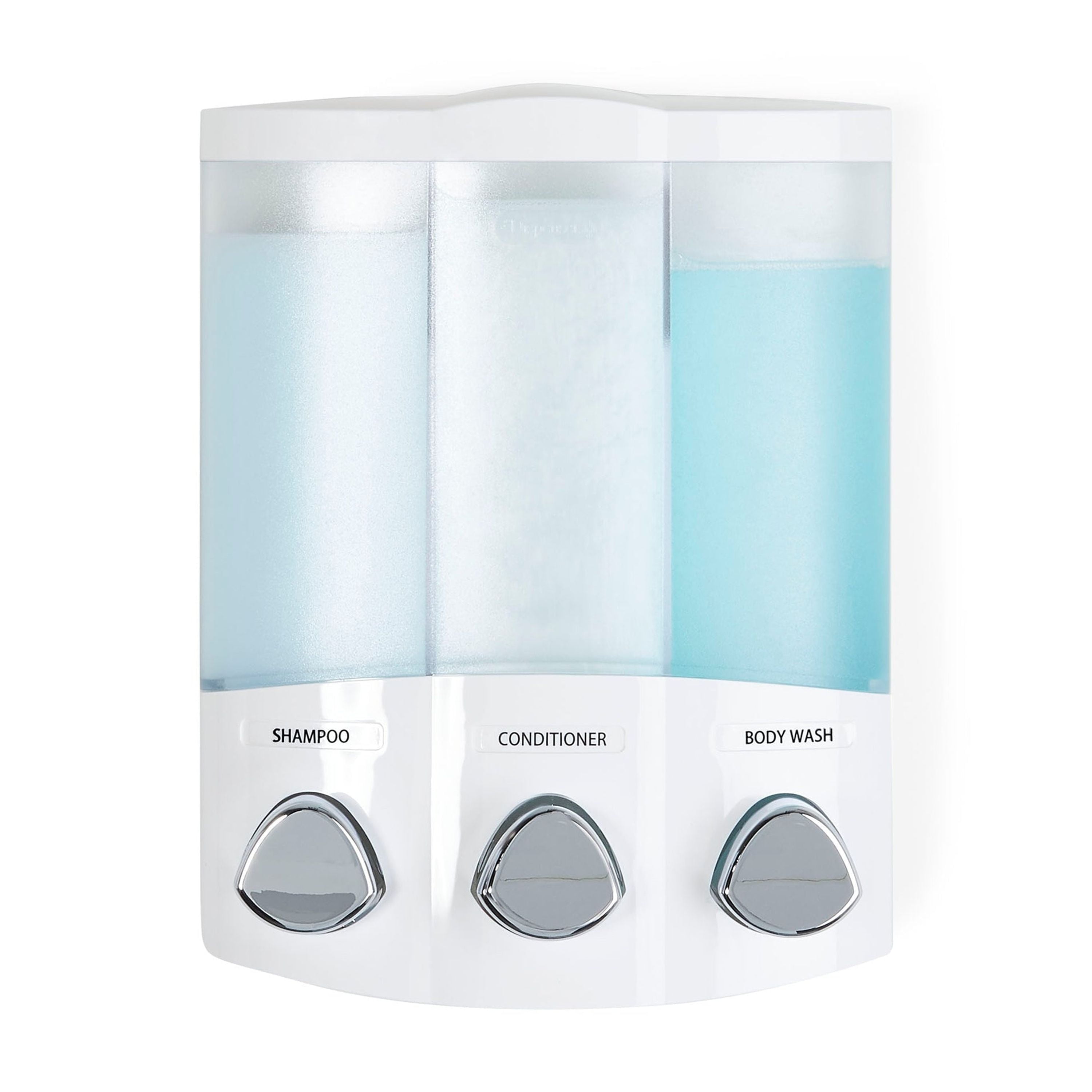 Better Living Trio White Clear ABS Plastic Soap Dispenser