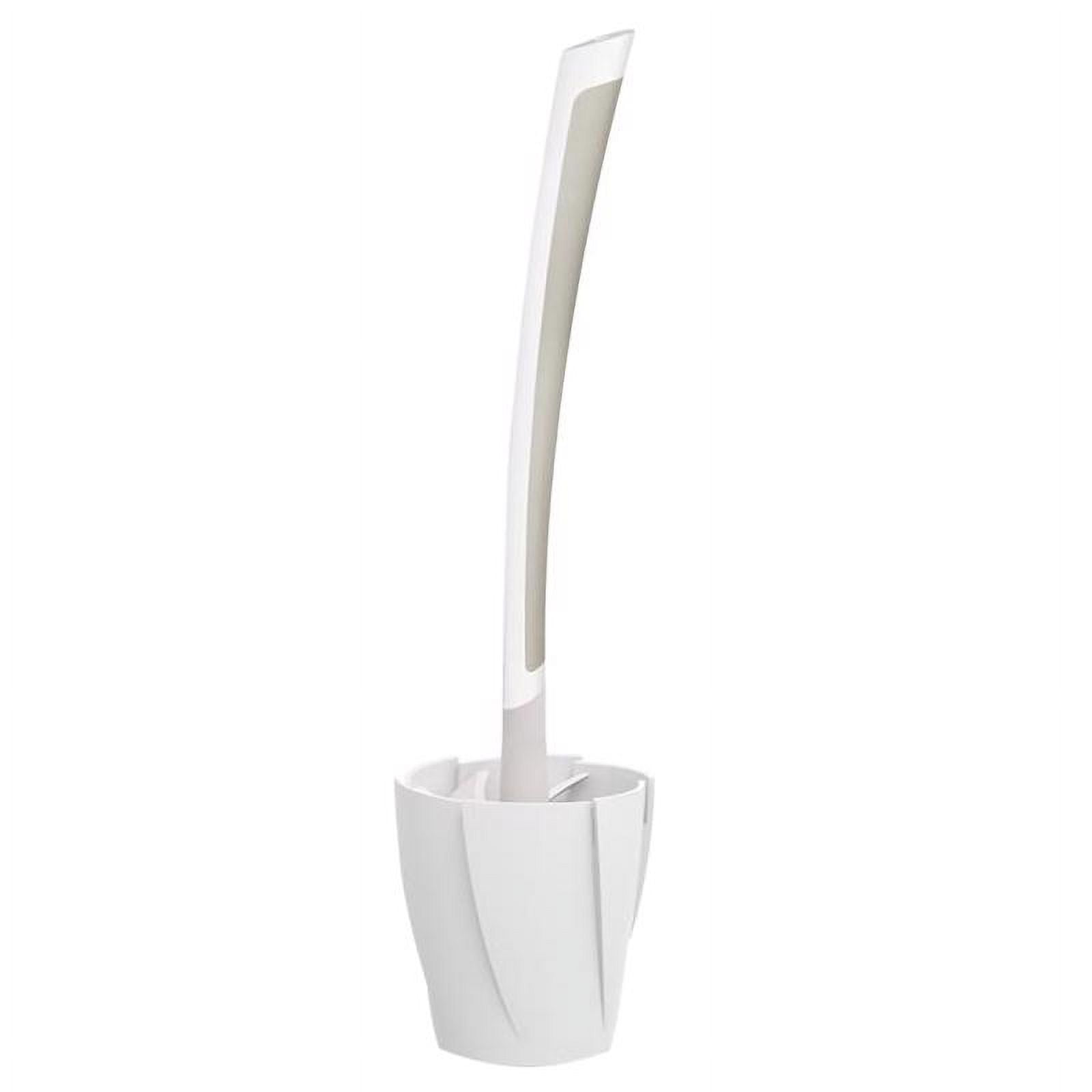 Better Living White Rubber Toilet Brush and Holder