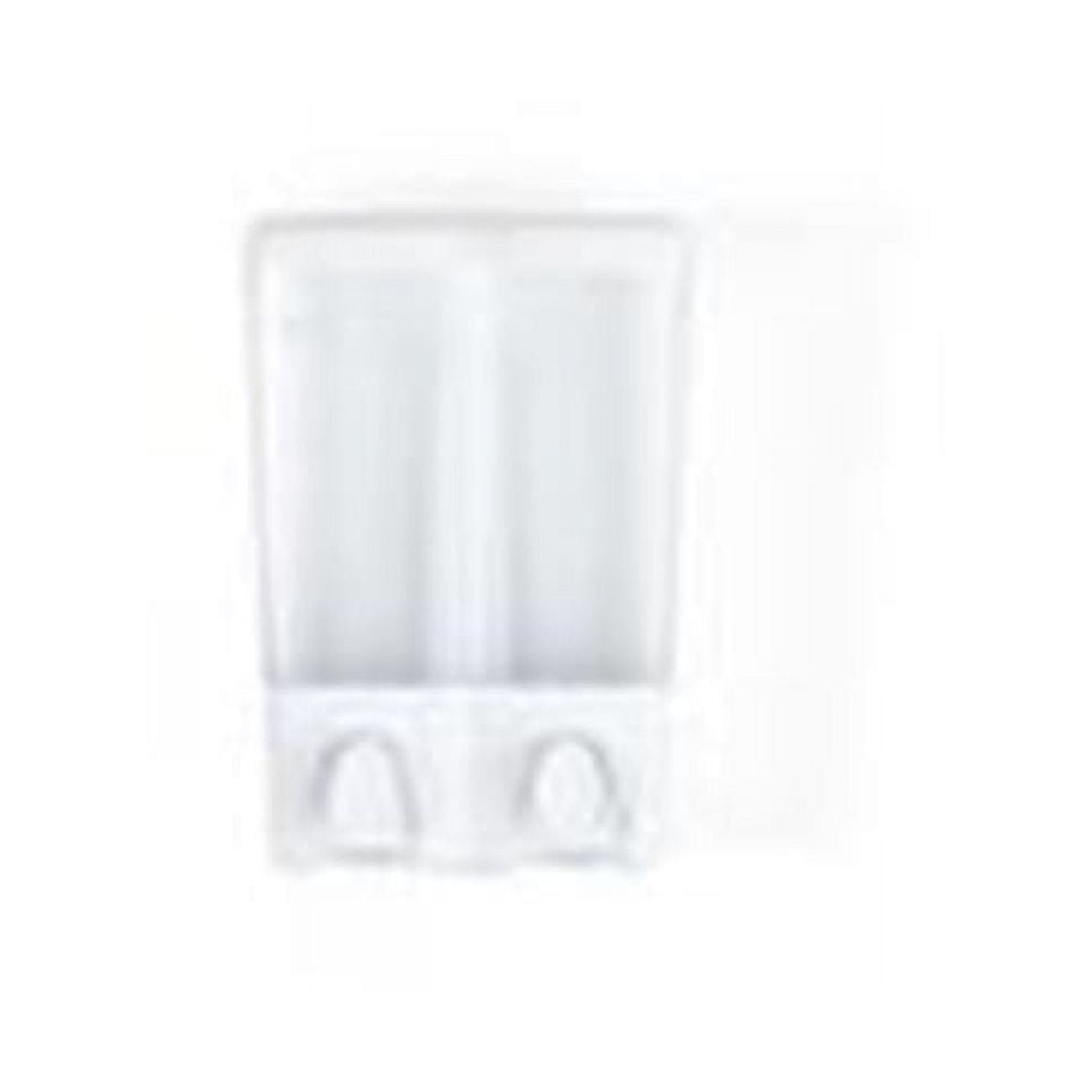 Sleek White Chrome Wall-Mounted Soap Dispenser, 14.2 oz