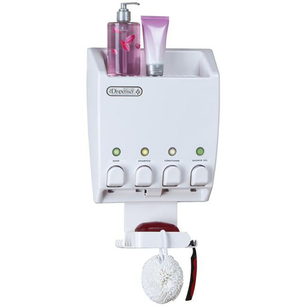 vedtage etikette Mispend Better Living Products 75453 ULTI-MATE 4 Chamber Shower Dispenser with  Shower Caddy White - Walmart.com