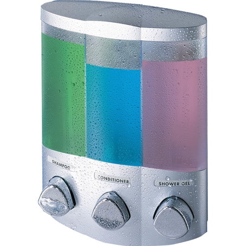 Satin Silver Wall-Mounted Automatic Liquid Dispenser
