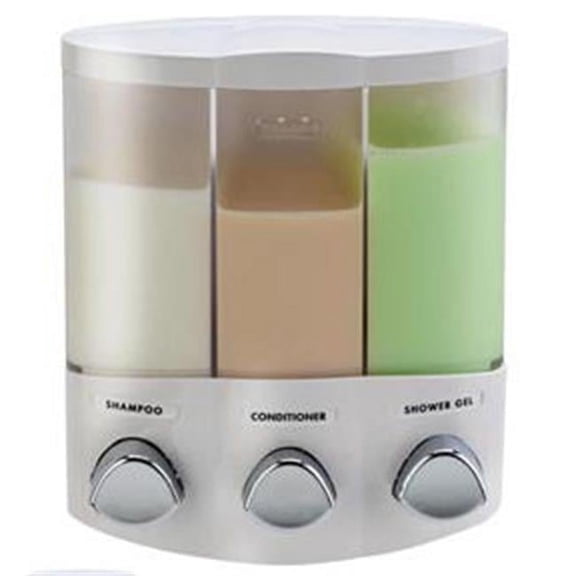 Better Living Products EURO TRIO Soap and Shower Dispenser White