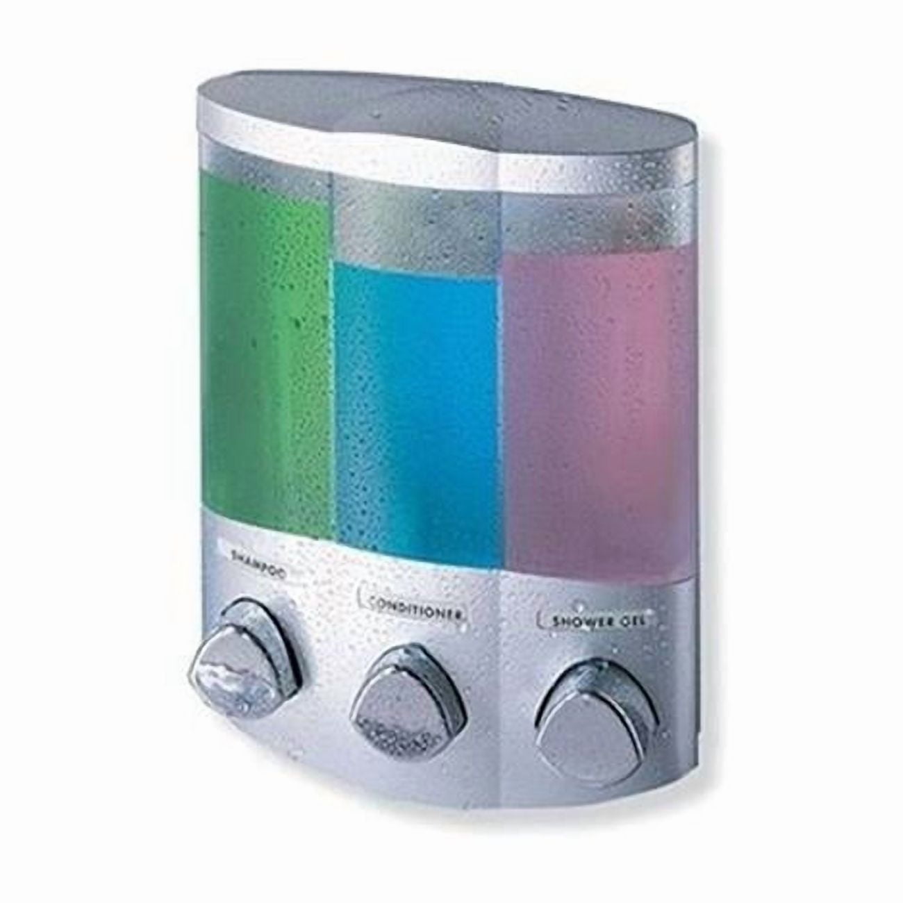 Better Living Products  TRIO Soap and Shower Dispenser Satin Silver