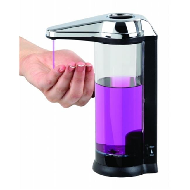 Touchless Chrome and Black Automatic Soap Dispenser