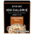thumbnail image 1 of Better Oats 100 Calorie Cinnamon Roll Oatmeal with Flax Seeds, 10 Instant Oatmeal Packets, 9.8 oz Pack, 1 of 12