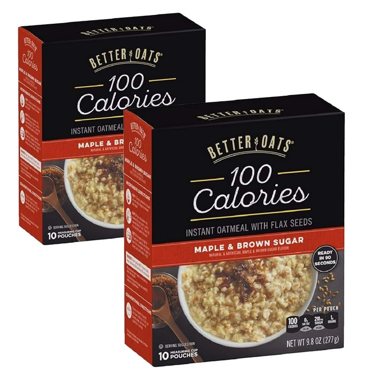 Better Oats 100 Calorie Maple and Brown Sugar Oatmeal (2 Pack)