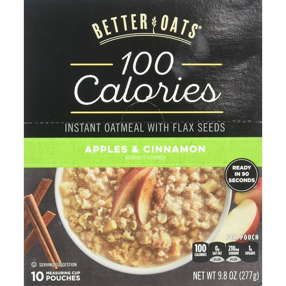 Better Oats Fit Instant, Apple Cinnamon, 9.8 Ounce
