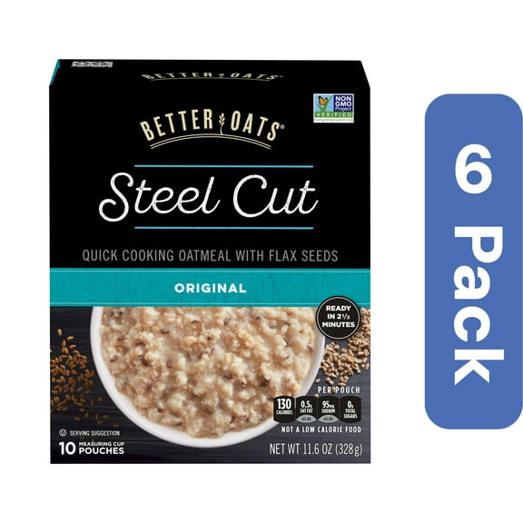 Better Oats Steel Cut Oats Classic 11.6 oz (Pack of 6)