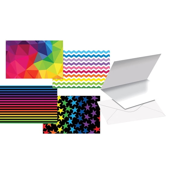 Better Office Cards with Envelopes 4" x 6" Bright Shapes 100/Pack (64574-100PK)