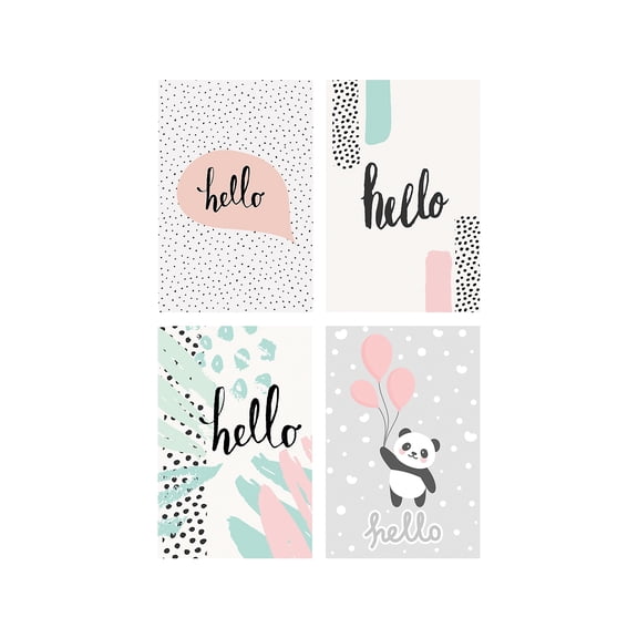 Better Office Hello Cards with Envelopes 6" x 4" Assorted Colors 100/Pack (64560)