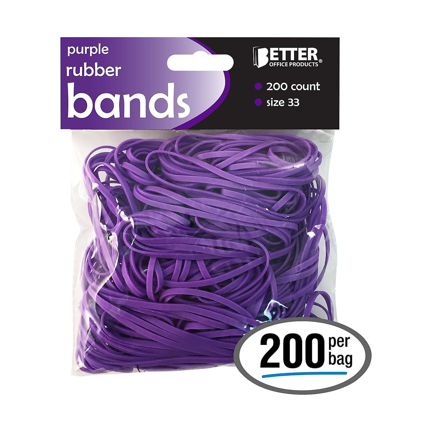 PlasticMill Rubber Bands - #33 Size - White Rubberbands - 100 Count
