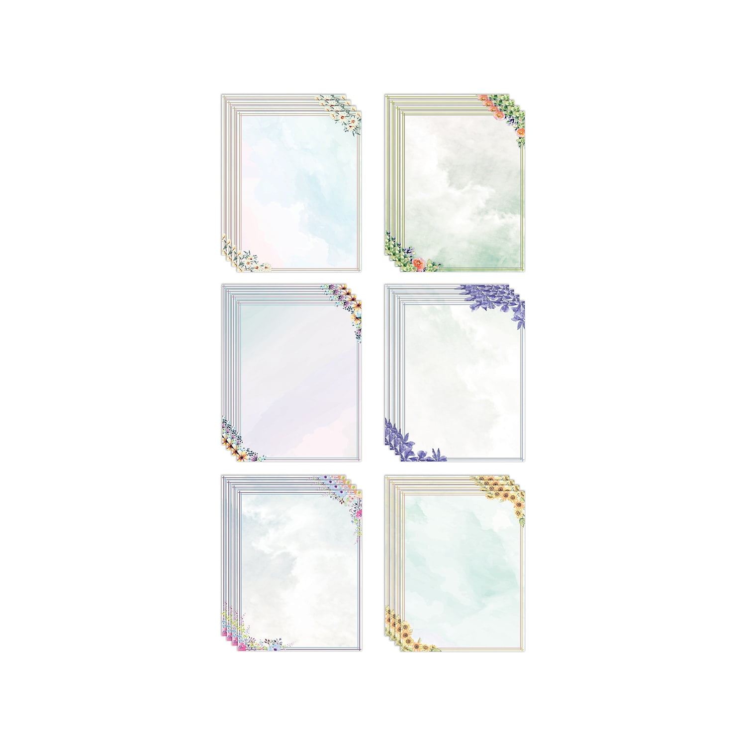 Better Office Paper Assorted Floral Designs 100/Pack (64508)