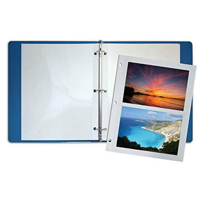 Better Office Products 100 Count Photo Mounting Sheets, 11 x 9 Inches,  Double-Sided, 3-Hole Punched, Refill Photo Album Sheets, Replacement Photo
