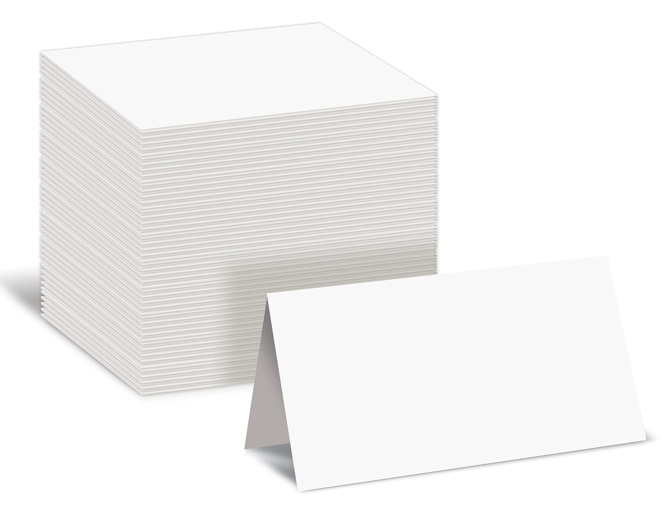 Better Office Products 100 Pack Blank White Place Cards, 2 x 3.5 in ...