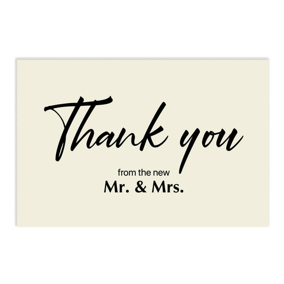 Better Office Products 120 Pack Wedding Thank You Cards with Envelopes, Thank You Cards From The New Mr and Mrs, 4 x 6 Inch, Blank Cards, Wedding Thank You Notes, 120 Count Boxed Set