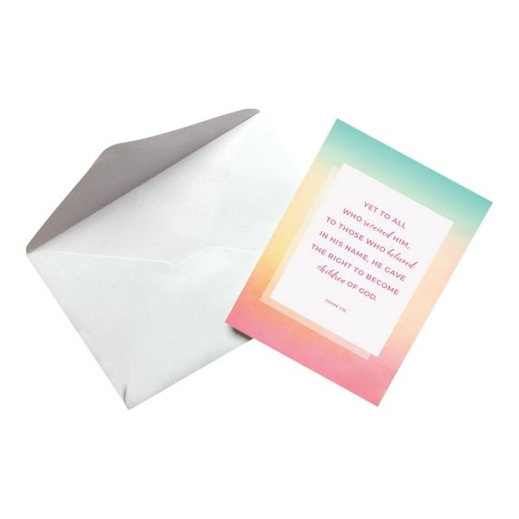 Better Office Products 50-Pack Inspirational Christian Greeting Cards, 6 Bible Verses, 6 Watercolor Designs, 4 x 6 Inch, Encouragement Cards, Scripture Notecards for All Occasions