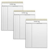 Better Office Products Activity Log Notepad, 8.5