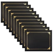 Better Office Products Certificate Holders for Letter Size Paper, Black, 50 Count